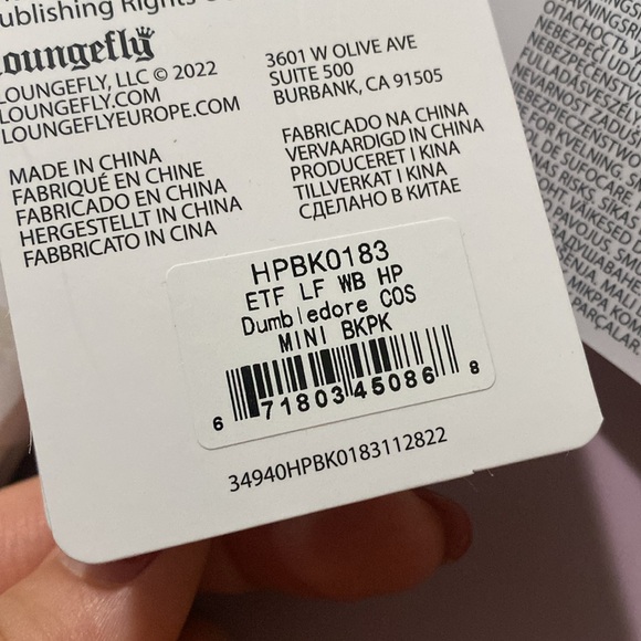 NWT Loungefly Harry Potter Dumbledore mini backpack - Picture 4 of 6